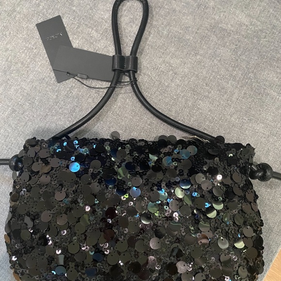 Mo&Co Black sequins bag NWT - Picture 4 of 6